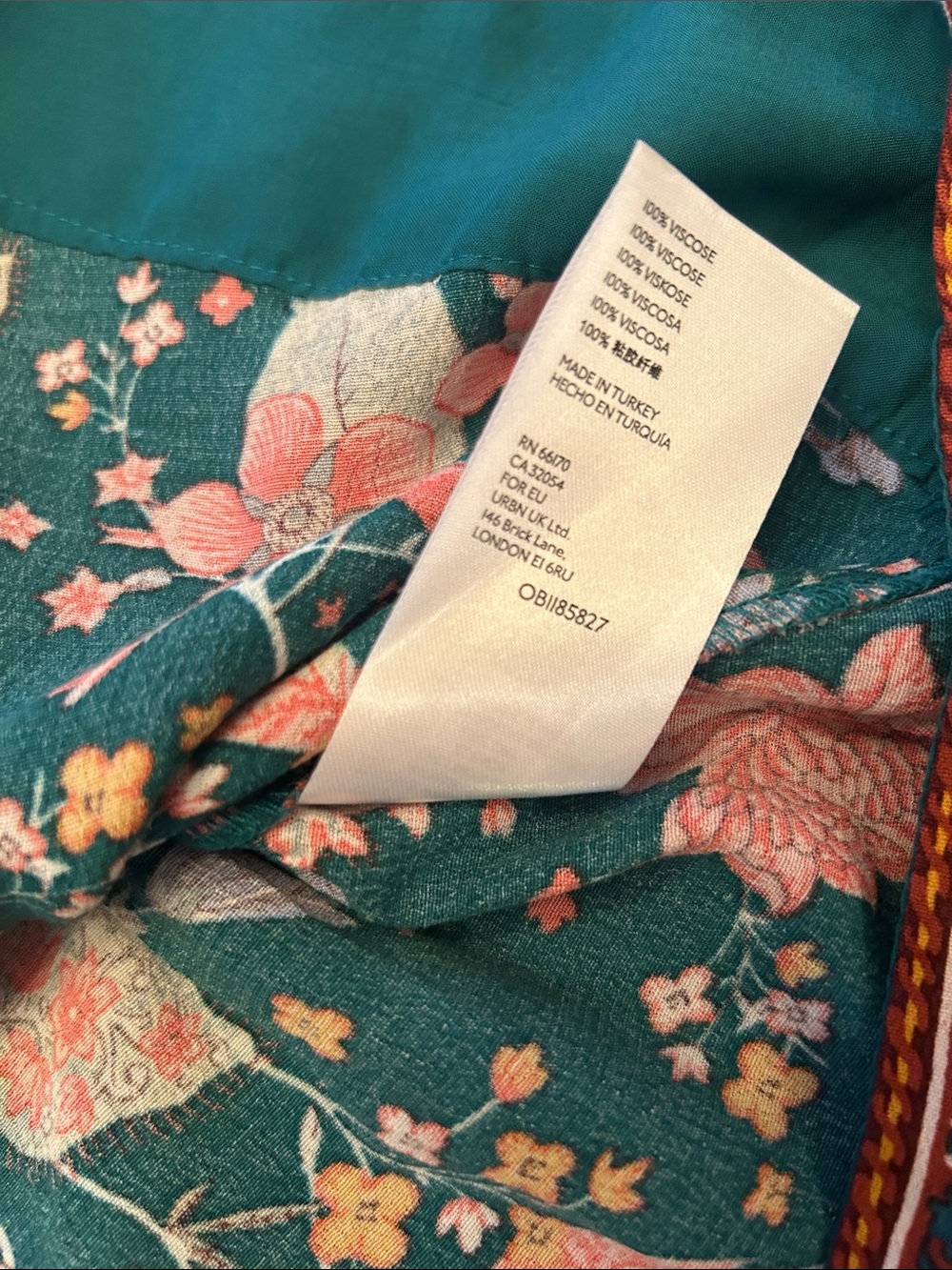 Anthropologie XS Zenia Green Floral V-Neck Dress - Picture 15 of 15